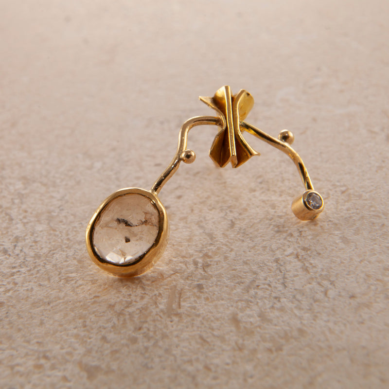 Breeze 18K & 22K Guld Ørering m. Safir & Diamanter