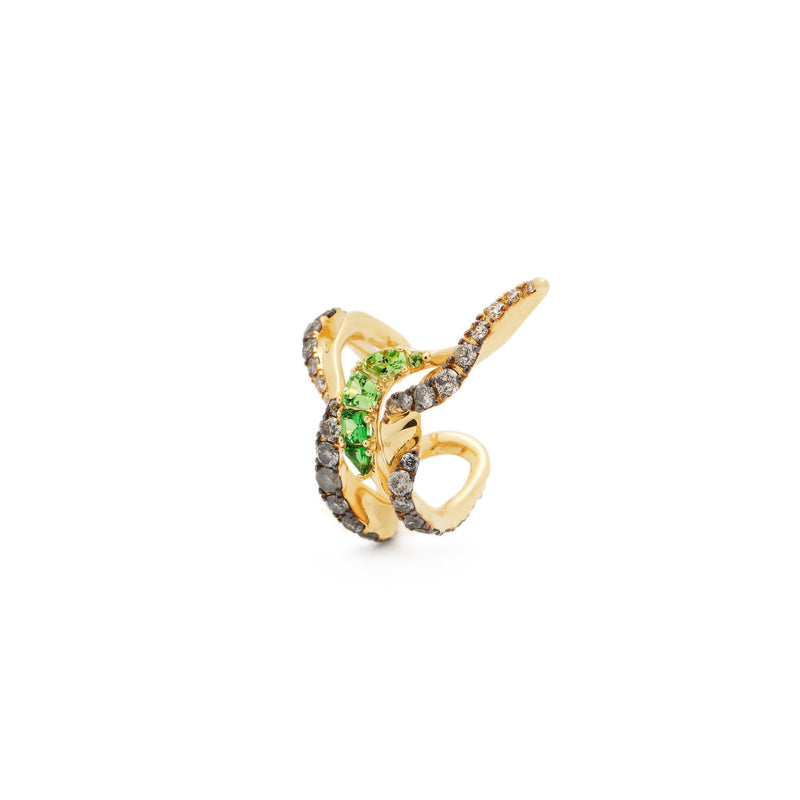 Spark Green 18K Gold Ear Hugger