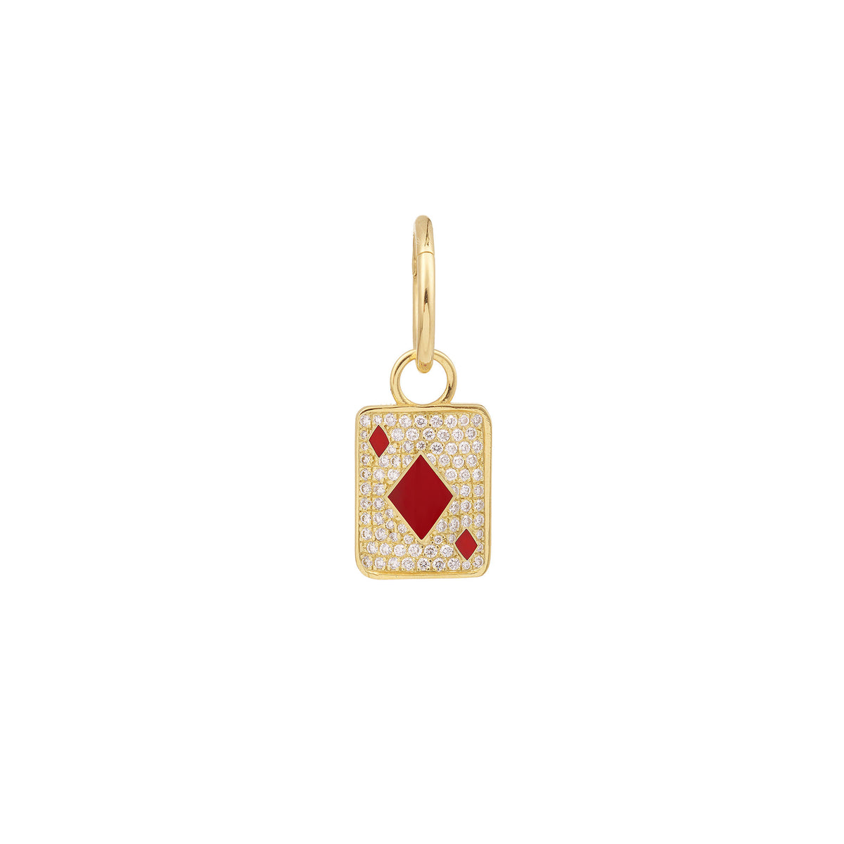 Honneur Mini Hoop 18K Gold Earring w. Lab-Grown Diamonds