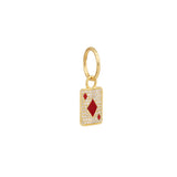 Honneur Mini Hoop 18K Gold Earring w. Lab-Grown Diamonds