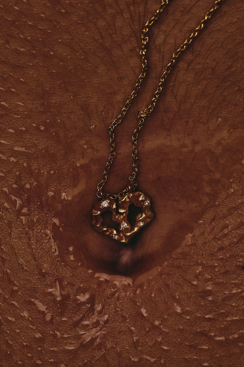 Broken-hearted 18K Gold Necklace