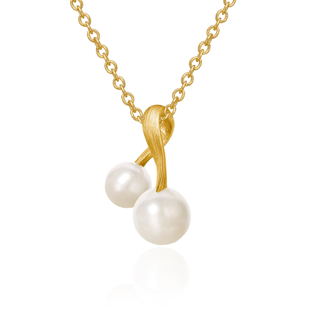 Vega 18K Gold Pendant w. Pearls