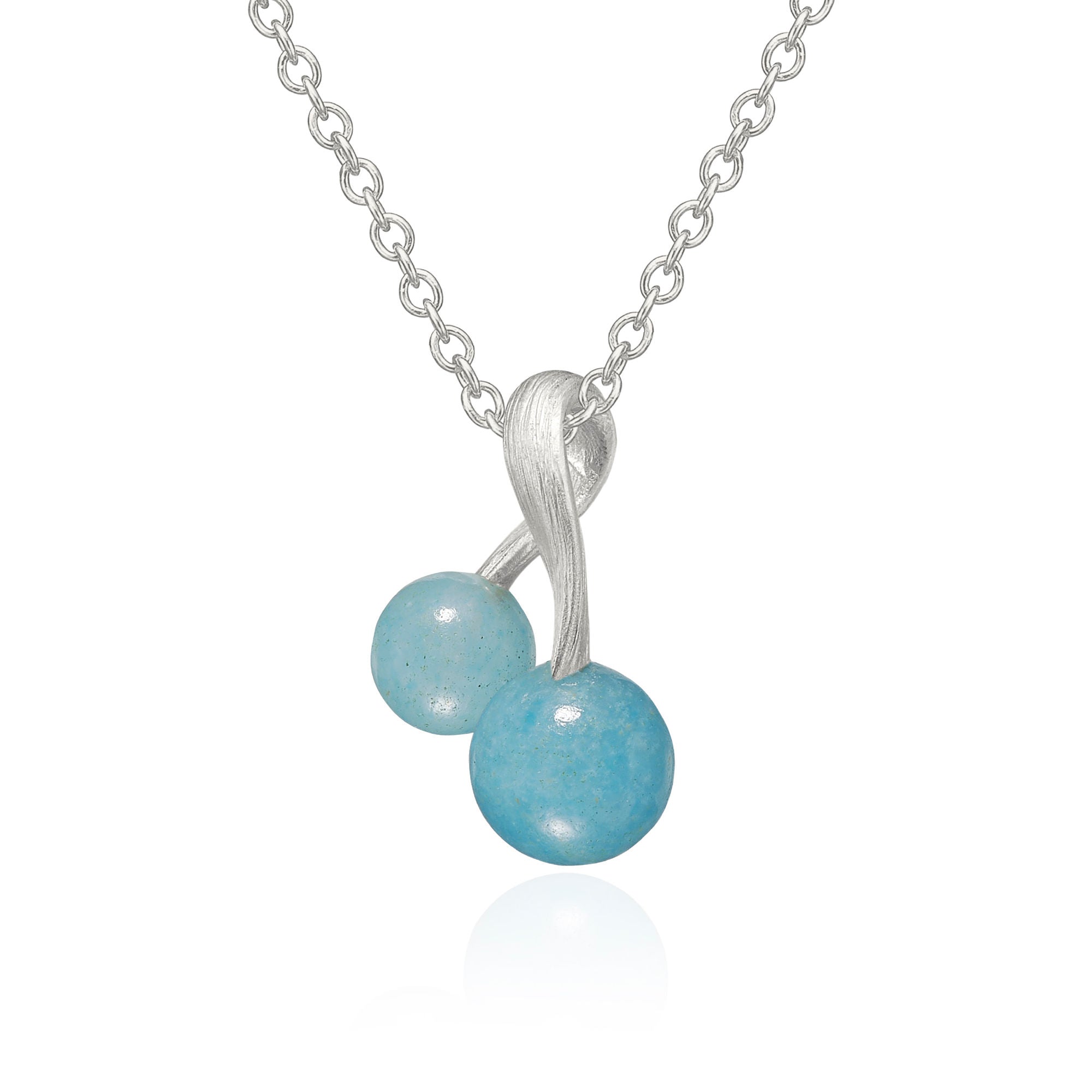 Vega 18K Silver Pendant w. Blue Aventurine