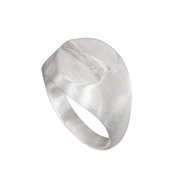 Vega Relief Sølv Signet Ring