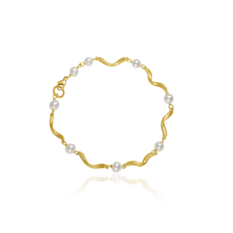 Vega Pearl 18K Guld Armbånd