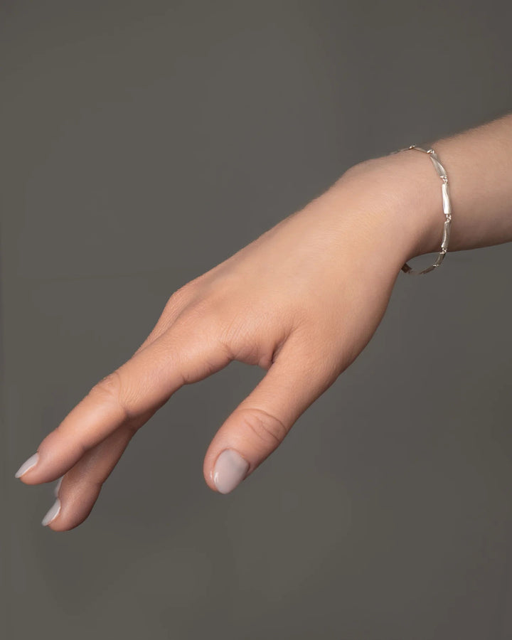 Vega Relief Silver Bracelet