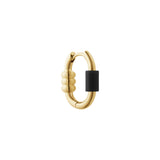 Vertigo 12 Black 14K Gold Earring