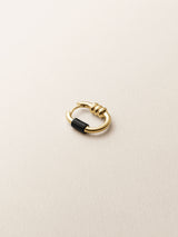 Vertigo 12 Black 14K Gold Earring