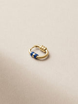 Vertigo 12 Blue Stripe 14K Gold Earring