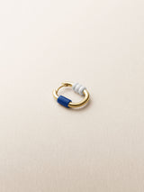 Vertigo 12 Blue & White 14K Gold Earring