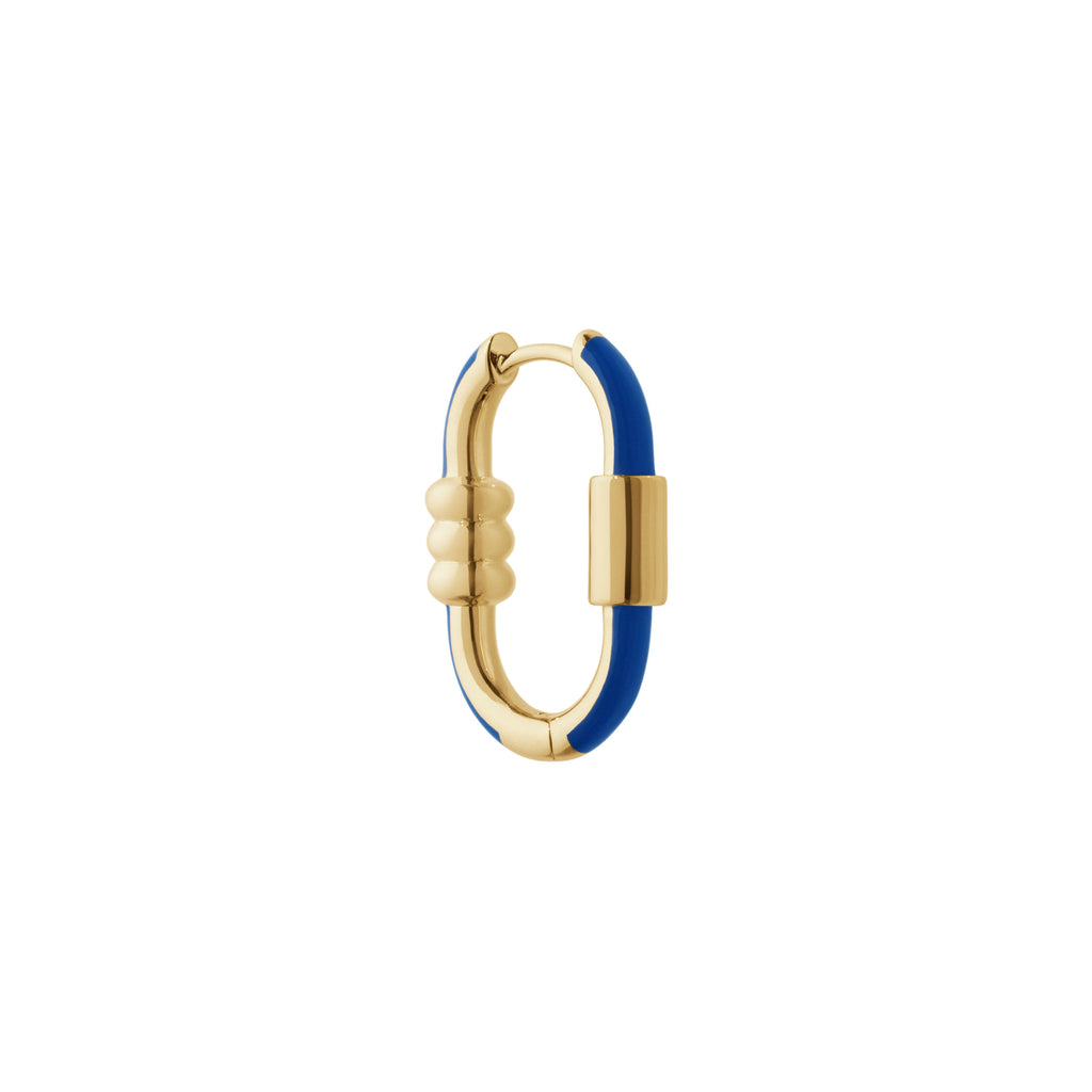Schwindel 16 Blue 14k Gold Ohrring
