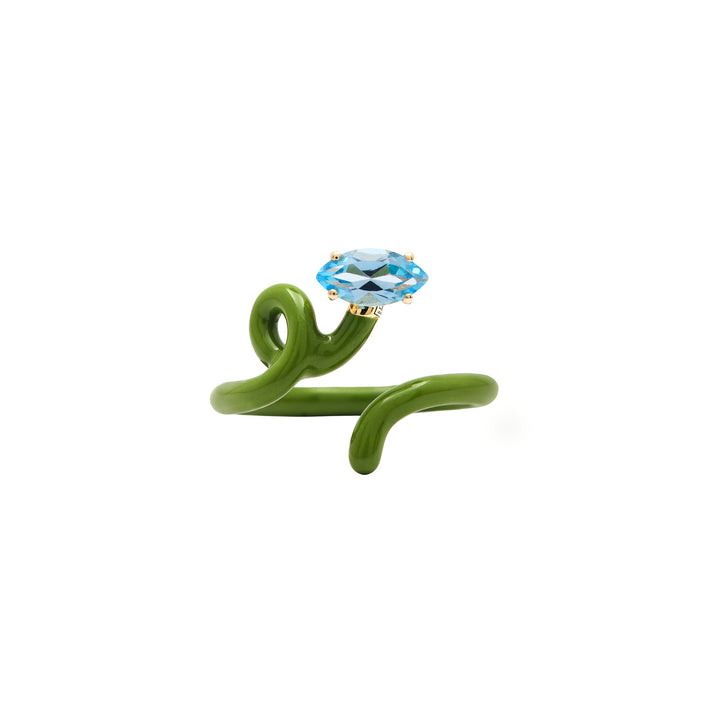 Baby Vine Tenrdil 9K vergoldeter Ring m. Topas