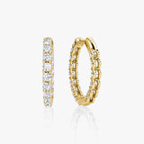Eternity 14K Gold Hoop w. Lab-Grown Diamonds