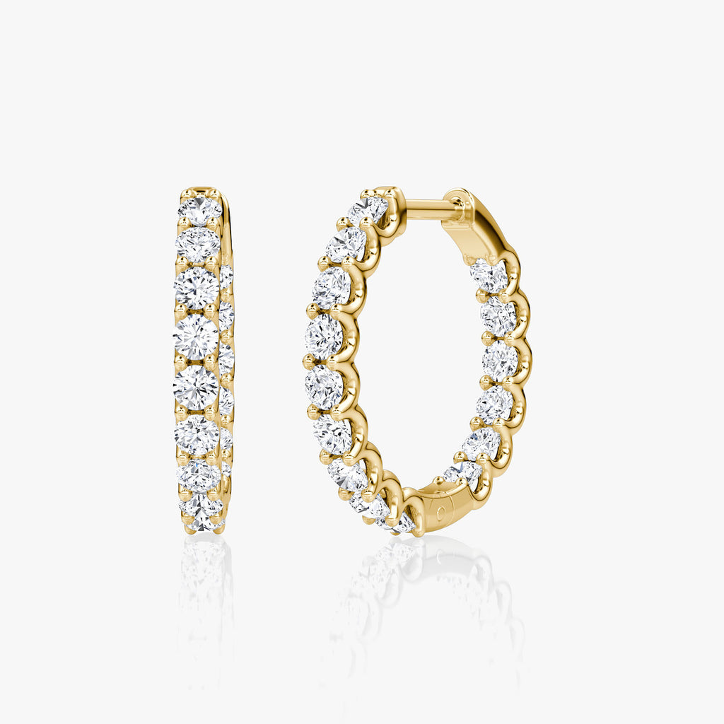 Eternity 14K Gold Hoop w. Lab-Grown Diamonds