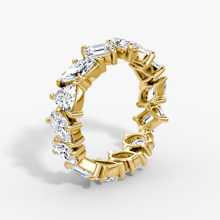 Shooting Star 18K Guld Alliance Ring m. Lab-Grown Diamanter