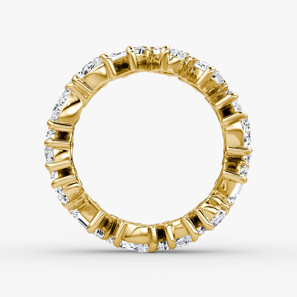 Shooting Star 18K Gold Eternity Ring w. Lab-Grown Diamonds