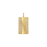 Vega Relief 18K Gold Pendant w. Diamonds