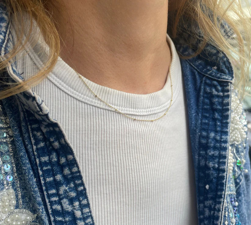 Saturn chain 18K Gold Necklace