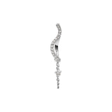 Versailles Drop 14K White Gold Huggie w. Lab-Grown Diamonds
