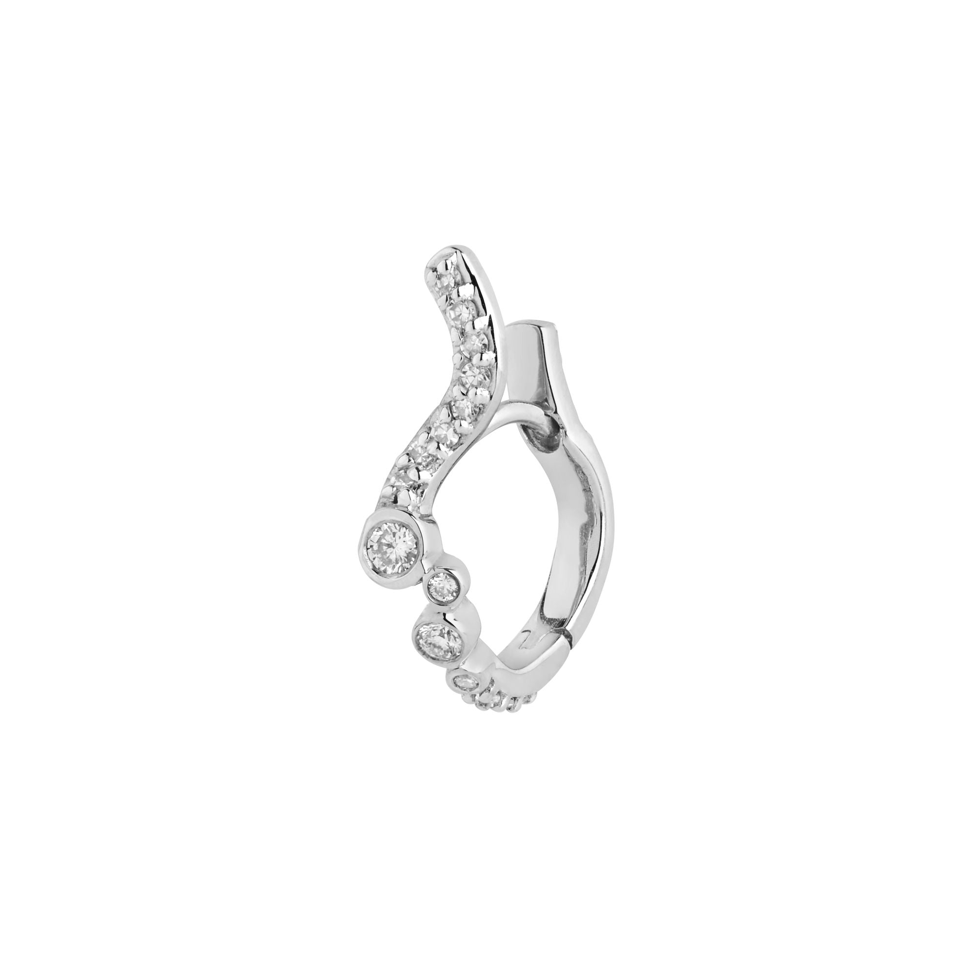 Versailles 14K Hvidguld Creol m. Lab-Grown Diamanter