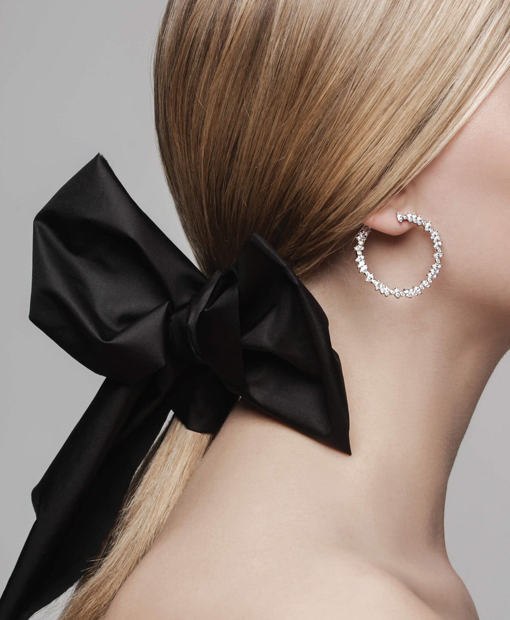 Veto Bright Silver Earrings w. Lab-Grown Diamonds & Sapphires