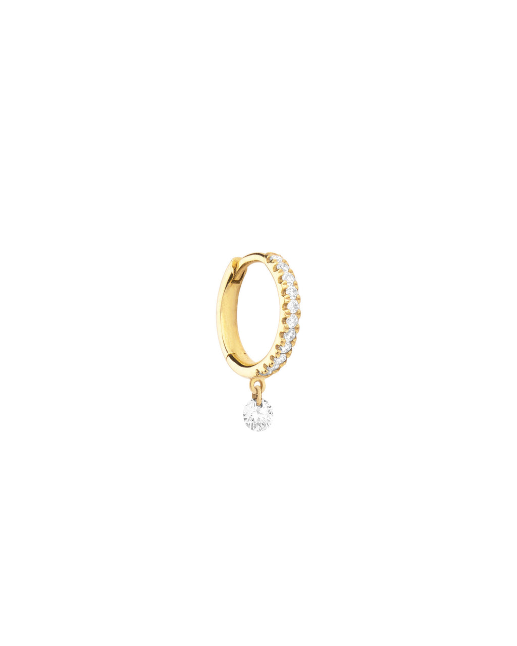 Vivre 14K Gold, White Gold or Rose Gold Huggie w. Diamonds