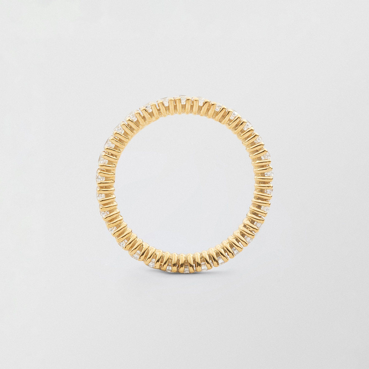 Bonnie Full Eternity 18K Gold Ring w. Diamonds