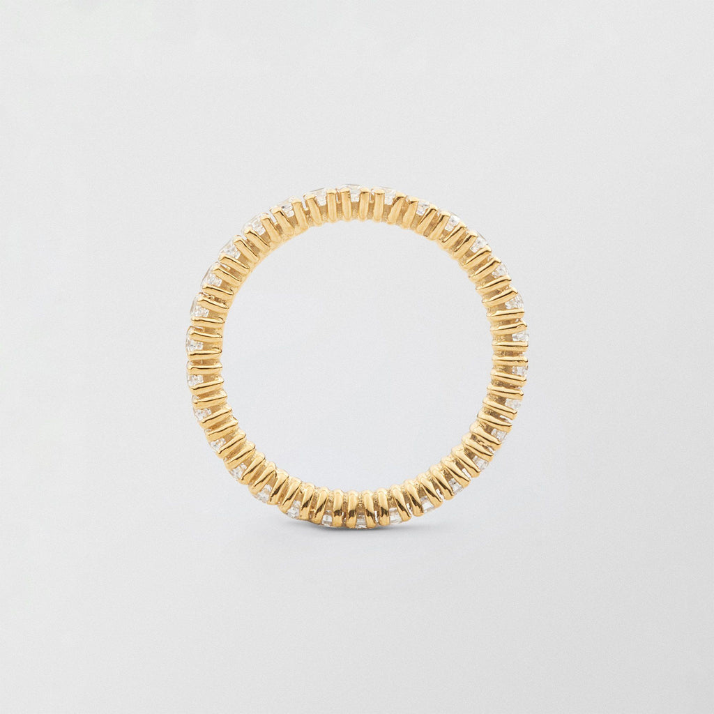 Bonnie Full Eternity 18K Gold Ring w. Diamonds