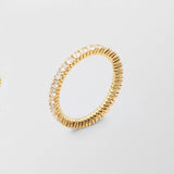 Bonnie Full Eternity 18K Gold Ring w. Diamonds