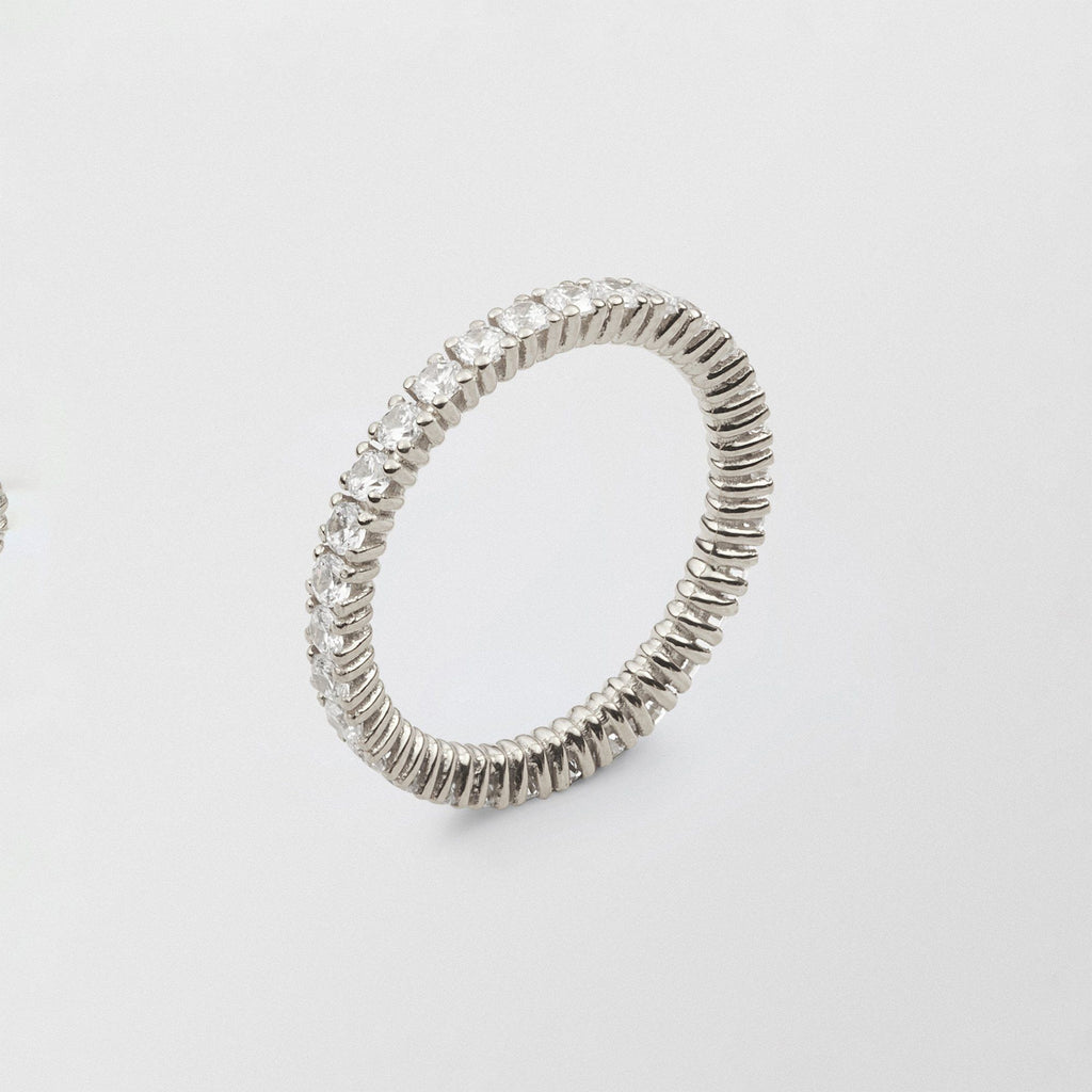 Bonnie Full Eternity 18K Whitegold Ring w. Diamonds