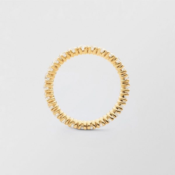 Bonnie 18K Gold Full Eternity Ring w. Diamonds