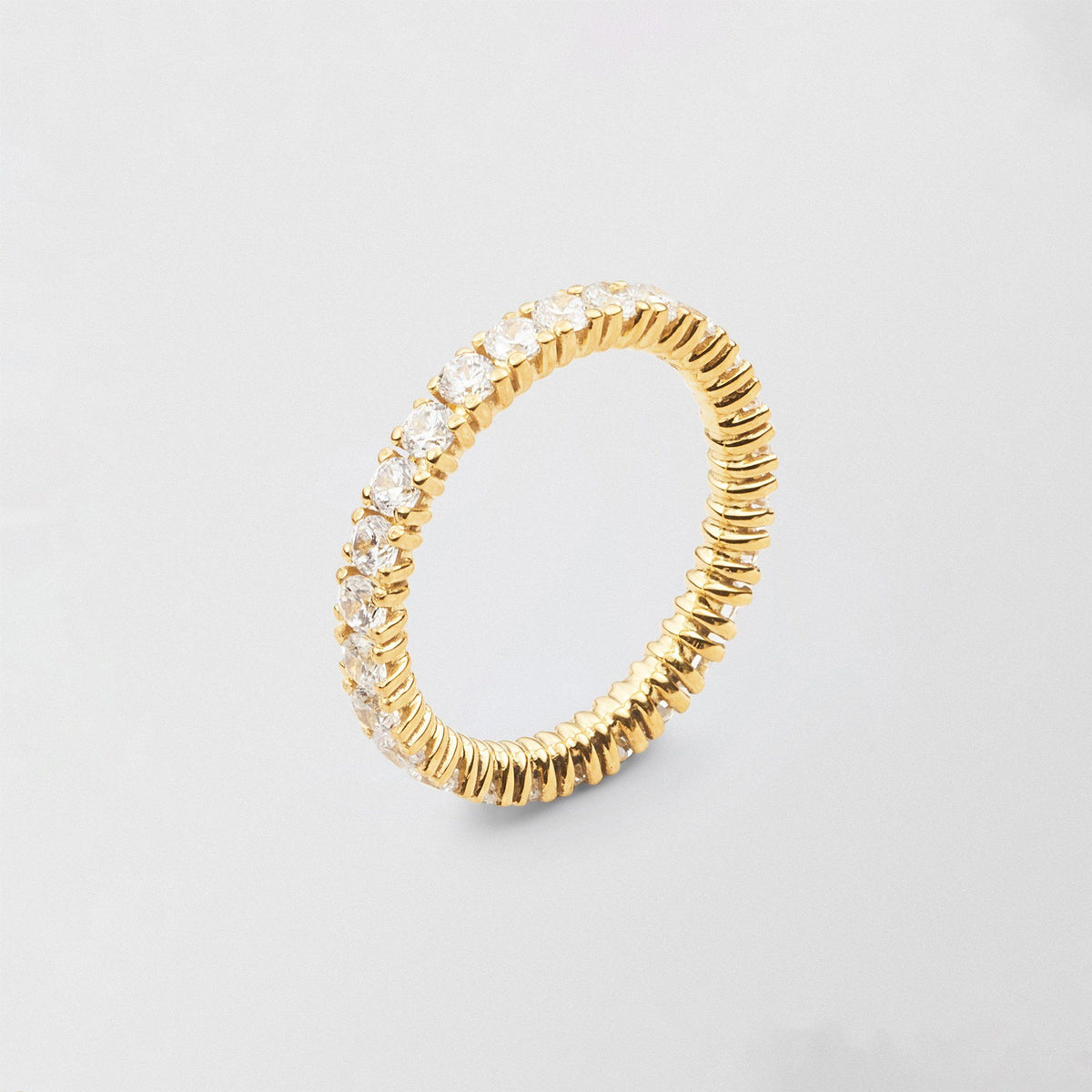 Bonnie 18K Gold Full Eternity Ring w. Diamonds