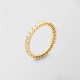 Bonnie 18K Gold Full Eternity Ring w. Diamonds