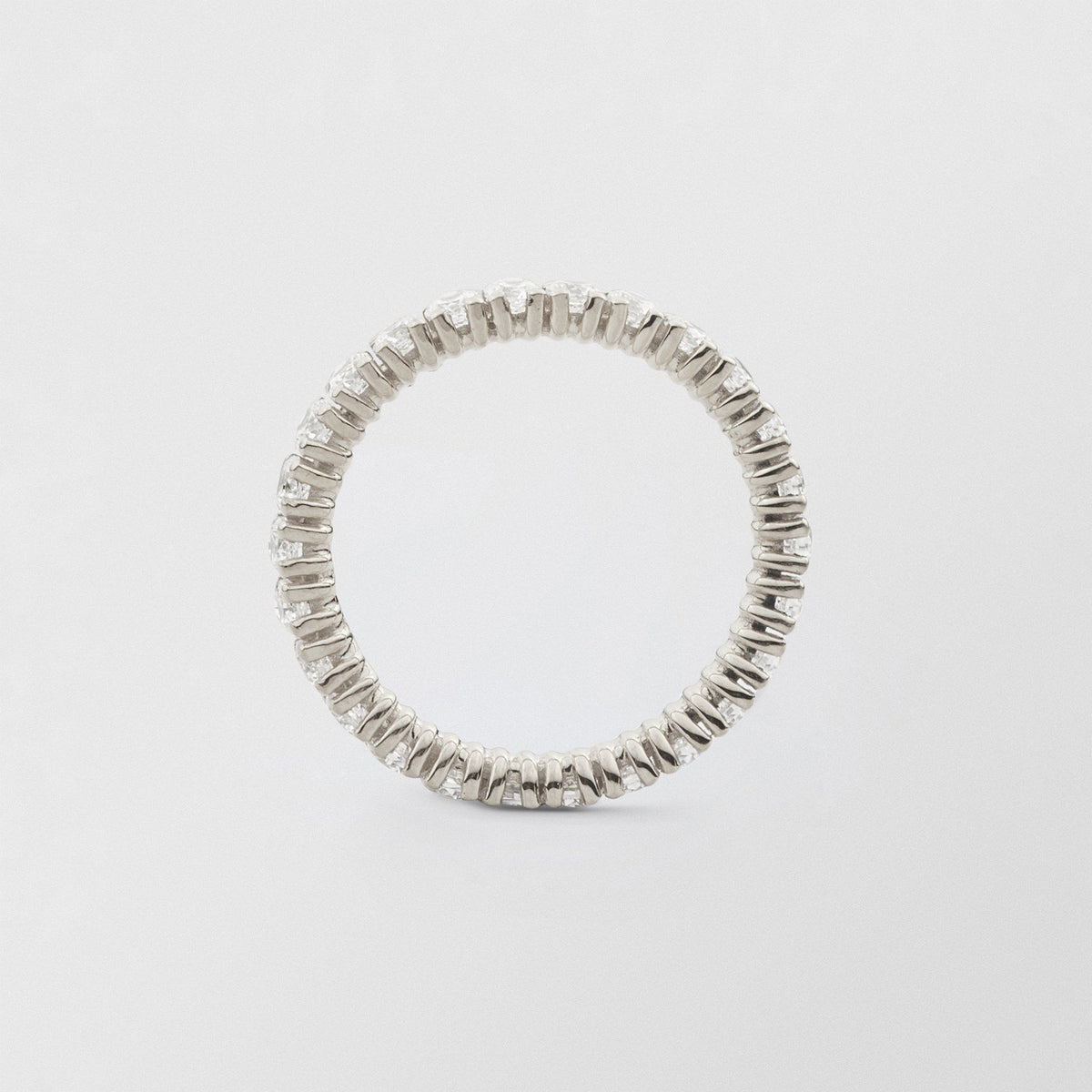 Bonnie 18K White Gold Full Eternity Ring w. Diamonds
