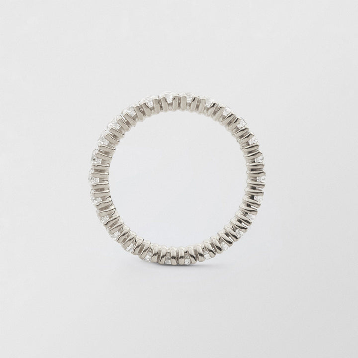 Bonnie 18K White Gold Full Eternity Ring w. Diamonds