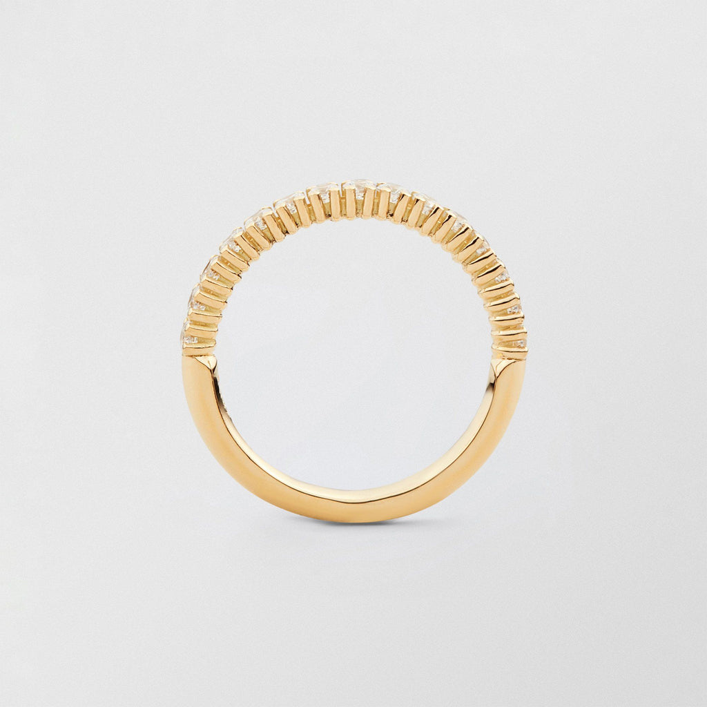 Bonnie Half Eternity 18K Gold Ring w. Diamonds