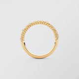 Bonnie 18K Guld Halv Alliance Ring m. Diamanter