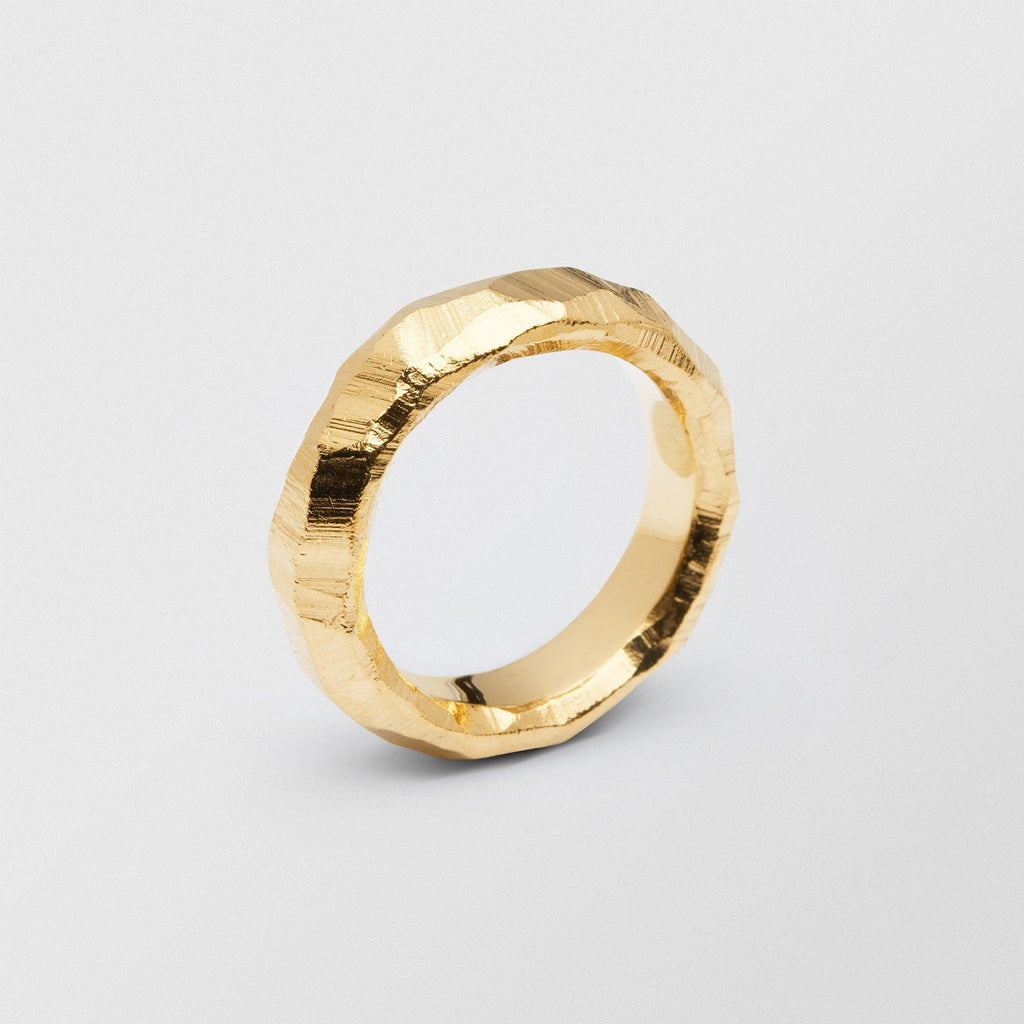 Mouse Plain 6mm 18K Gold Ring