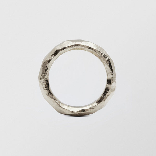 Mouse Plain 6mm 18K Whitegold Ring
