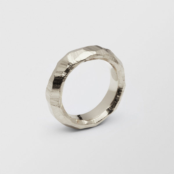 Mouse Plain 6mm 18K Whitegold Ring