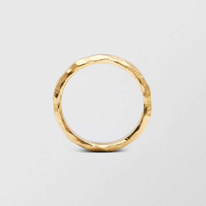 Mus Lav Plain 4,5 mm 18K Guld Ring