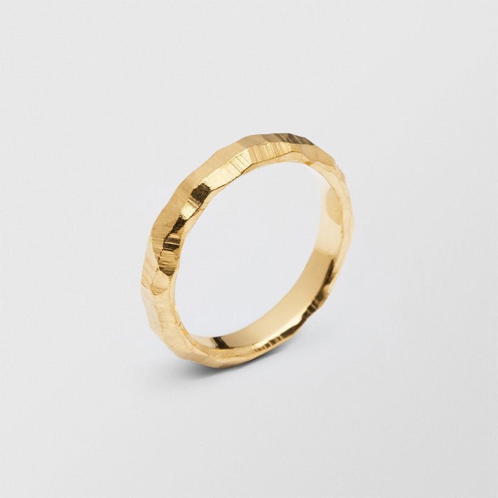 Mus Lav Plain 4,5 mm 18K Guld Ring