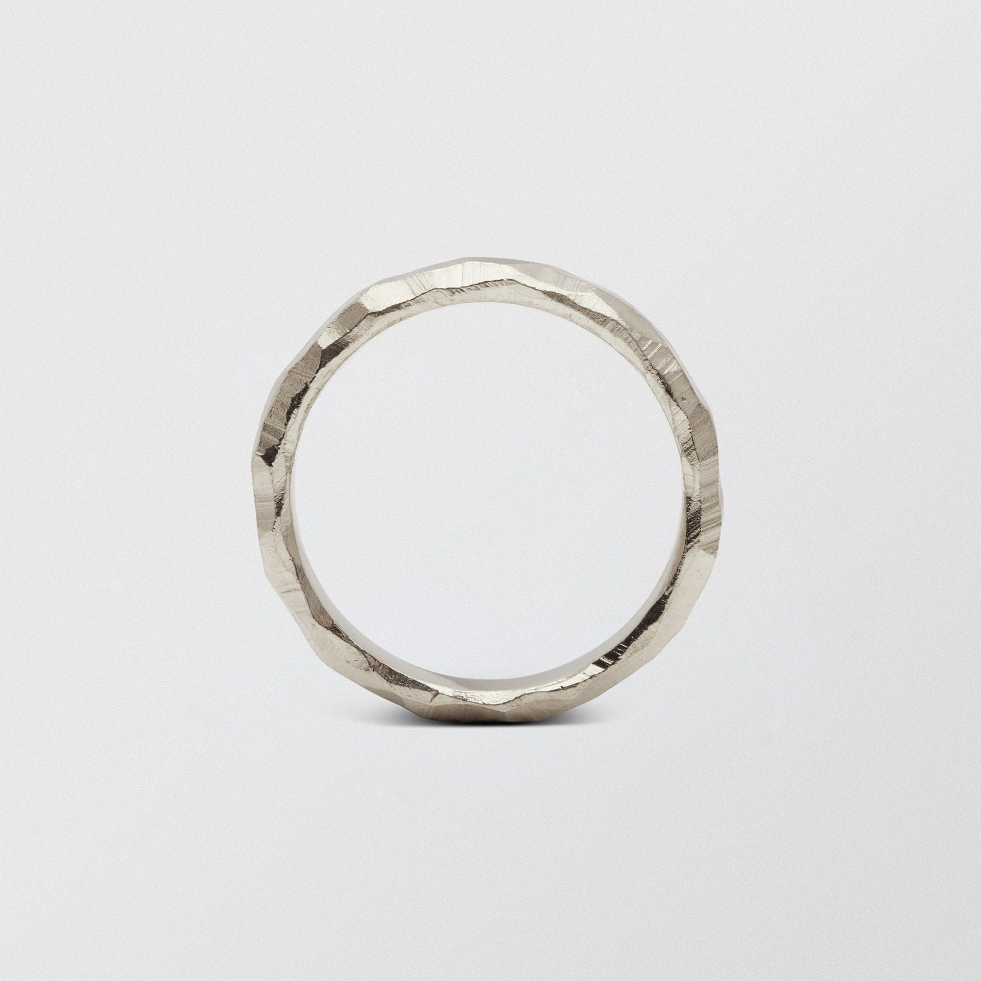 Mouse Low Plain 4.5mm 18K Whitegold Ring