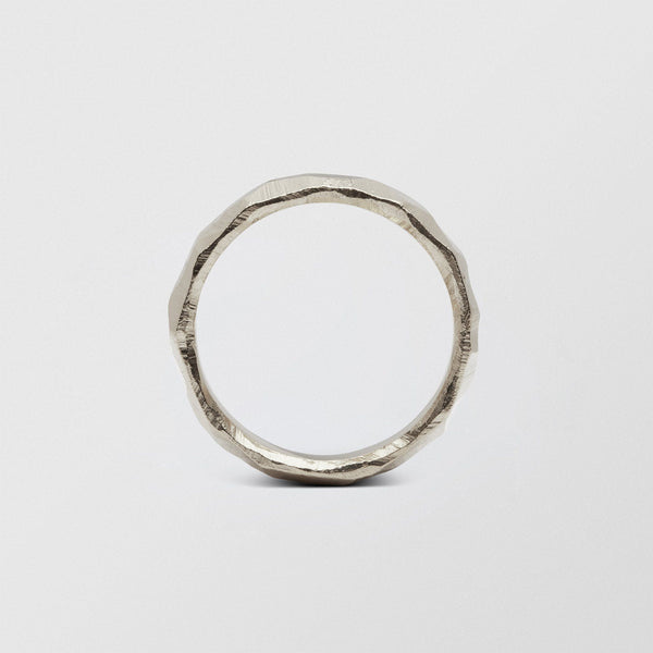 Mouse Low Plain 6mm 18K Whitegold Ring