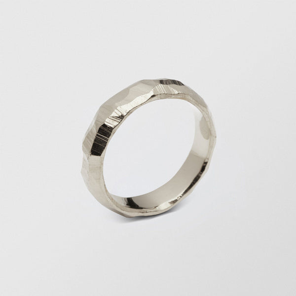 Mouse Low Plain 6mm 18K Whitegold Ring