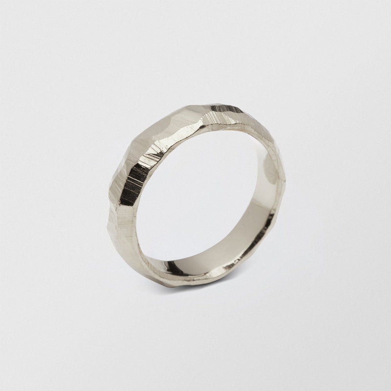 Mouse Low Plain 6mm 18K Whitegold Ring