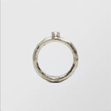 Mouse Solitaire 0.15ct 18K Whitegold Ring w. Diamond