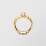 Mouse Solitaire 0.40ct 18K Gold Ring w. Diamond