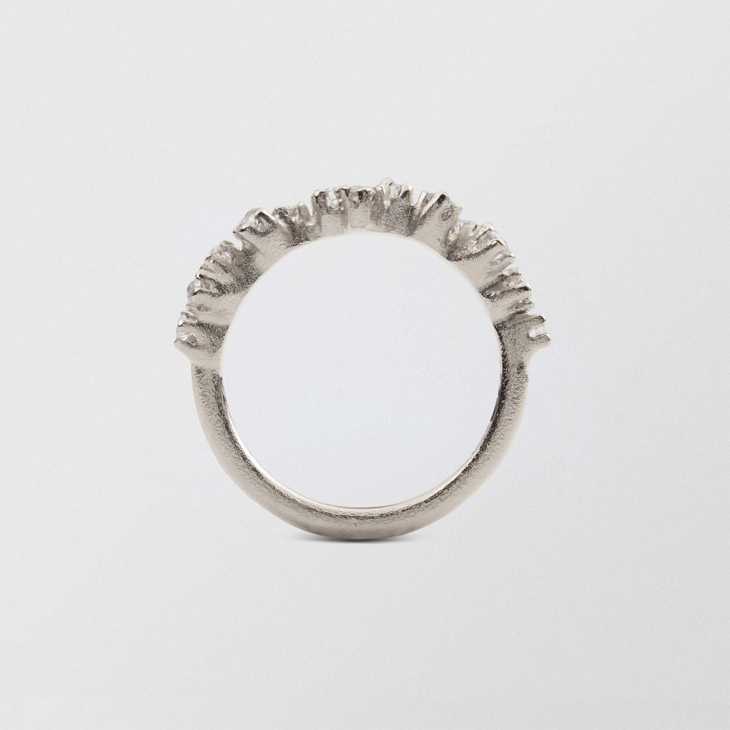 Frosty Half Eternity 18K Whitegold Ring w. Diamonds