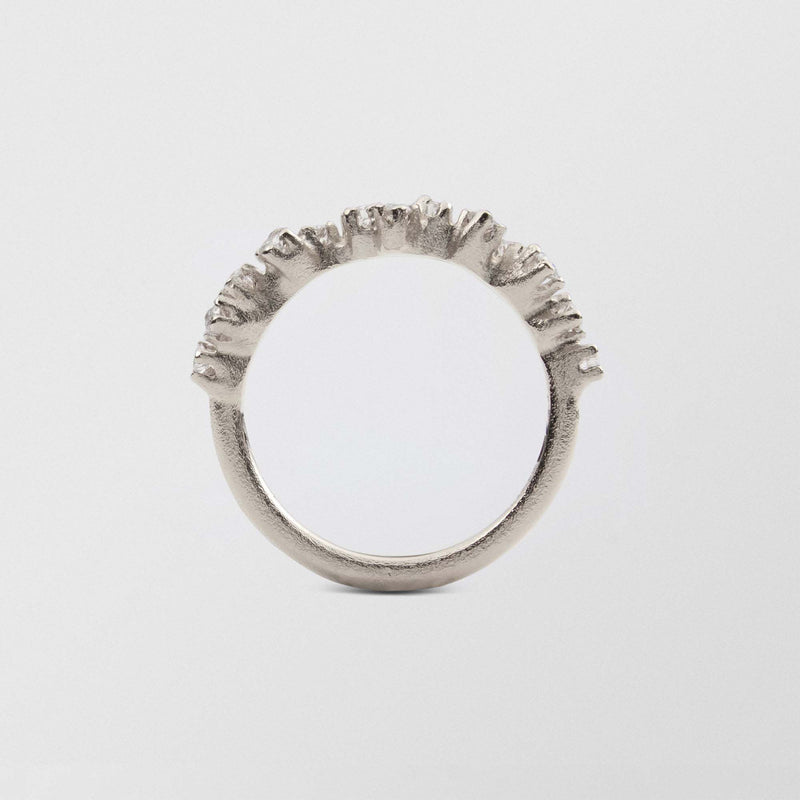 Frosty Half Eternity 18K Whitegold Ring w. Diamonds